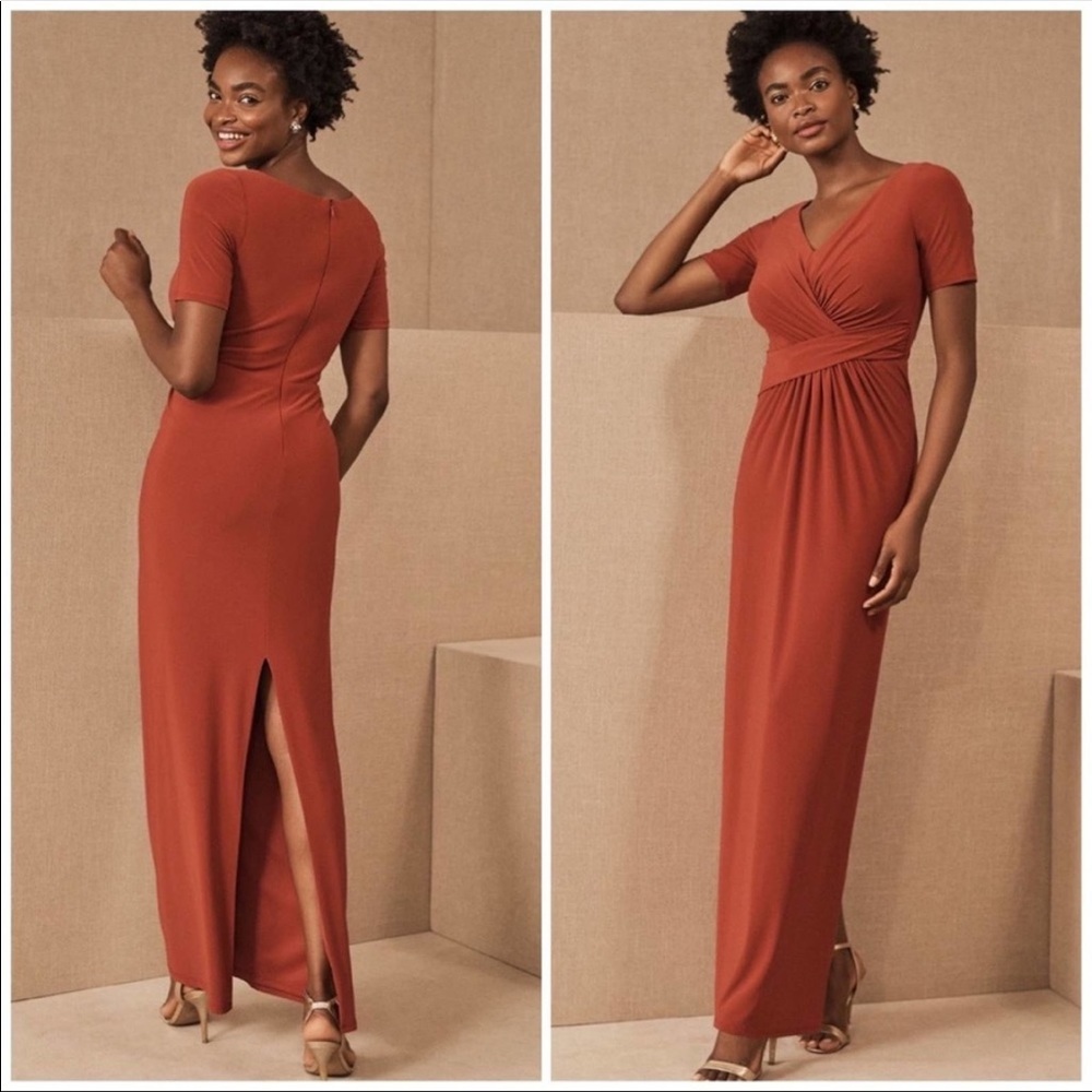 BHLSN Chelle Dress in Burnt Orange. Size 8